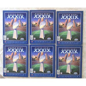Wholesale Lot 6 New England Patriots NFL Super Bowl XXXIX Football Programs 2005